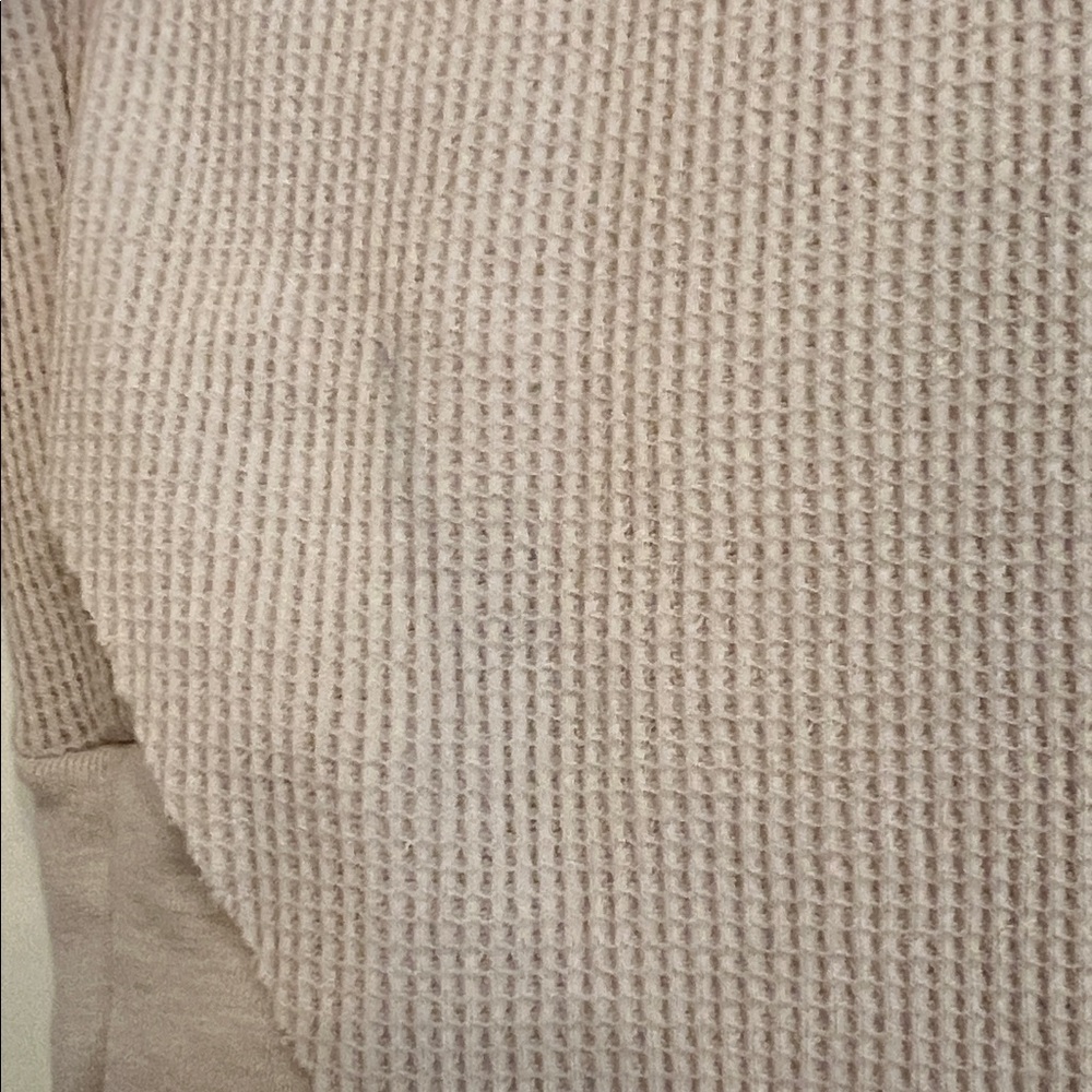 Michael Stars Marcy Thermal Cowl Neck Tunic Top Stucco Size XS NWT Neutral Cozy - Picture 6 of 6